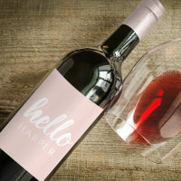 Moderne, minimale Pastel Roze Hallo en u noemt