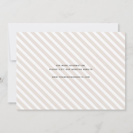 Moderne minimale penseelfoto BLUSH Save The Date (Achterkant)