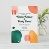 Moderne minimale penseellijnen kaart (Staand voorkant)