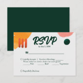 Moderne minimale penseelstreken RSVP kaartje (Voorkant / Achterkant)
