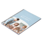 Moderne minimale personaliseer foto met witte teks notitieboek (Linkerzijde)