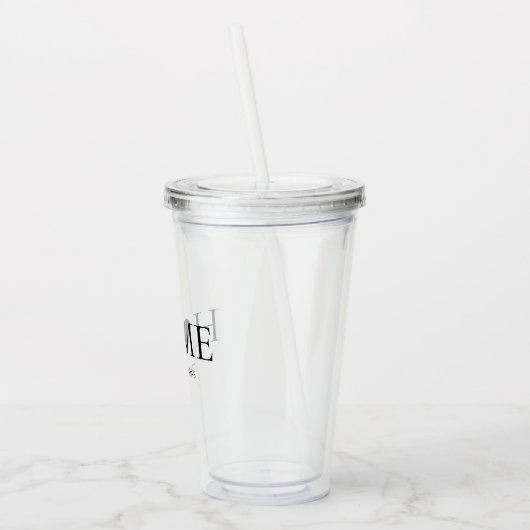 Moderne, minimale persoonlijke cadeautjes voor thu acryl drinkbeker (Links)