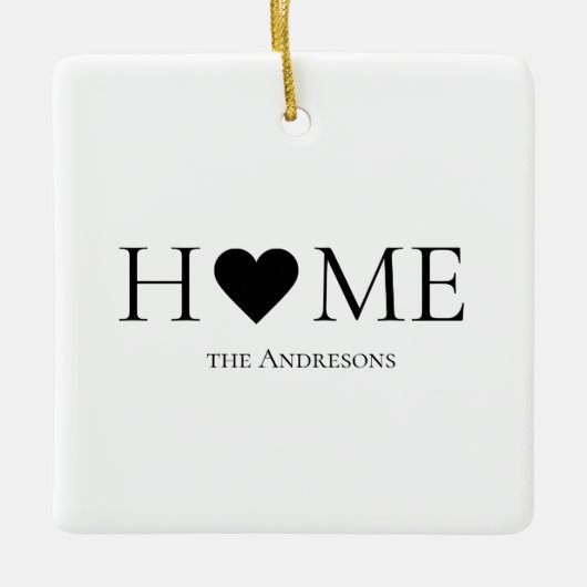 Moderne, minimale persoonlijke cadeautjes voor thu keramisch ornament (Voorkant)