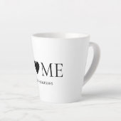 Moderne, minimale persoonlijke cadeautjes voor thu latte mok (Rechterhoek)