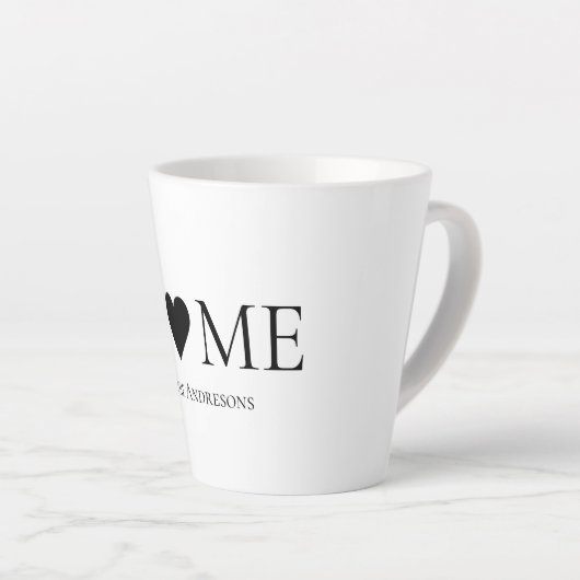 Moderne, minimale persoonlijke cadeautjes voor thu latte mok (Rechterhoek)