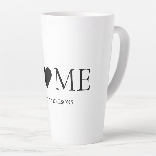 Moderne, minimale persoonlijke cadeautjes voor thu latte mok (Rechterhoek)