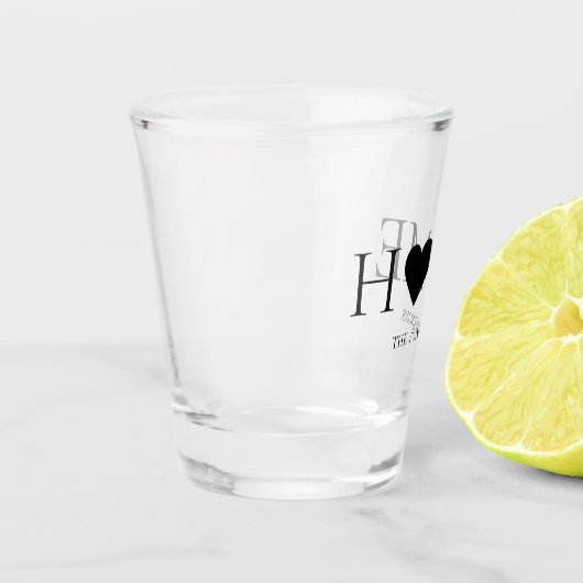 Moderne, minimale persoonlijke cadeautjes voor thu shot glas (Links)