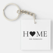 Moderne, minimale persoonlijke cadeautjes voor thu sleutelhanger (voorkant)