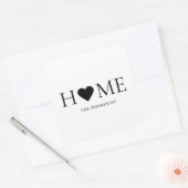 Moderne, minimale persoonlijke cadeautjes voor thu vierkante sticker (Envelop)