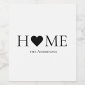 Moderne, minimale persoonlijke cadeautjes voor thu wijn etiket (Enkel label)