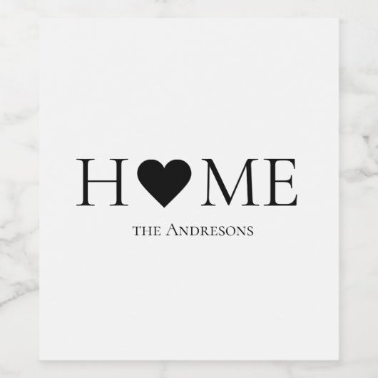 Moderne, minimale persoonlijke cadeautjes voor thu wijn etiket (Enkel label)