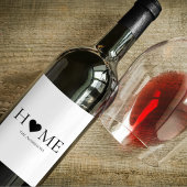 Moderne, minimale persoonlijke cadeautjes voor thu wijn etiket