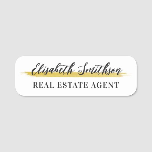 Moderne, minimale persoonlijke ID-badge-Sjabloon Naamplaatje (Voorkant)