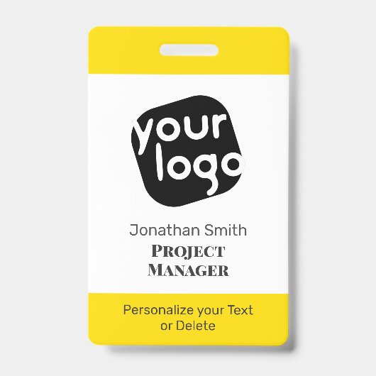 Moderne Minimale Persoonlijke Identiteitskaart van Badge (Voorzijde)