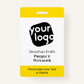 Moderne Minimale Persoonlijke Identiteitskaart van Badge (Voorkant)