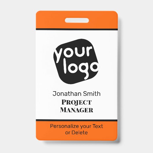 Moderne Minimale Persoonlijke Identiteitskaart van Badge (Voorzijde)