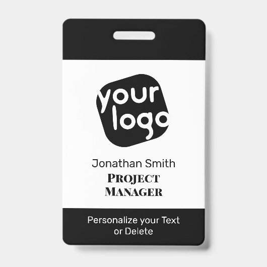 Moderne Minimale Persoonlijke Identiteitskaart van Badge (Voorzijde)