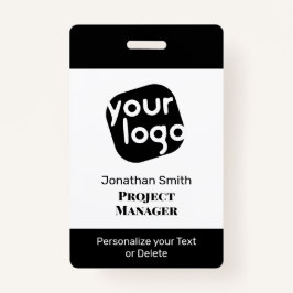 Moderne Minimale Persoonlijke Identiteitskaart van Badge