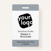 Moderne Minimale Persoonlijke Identiteitskaart van Badge (Voorkant)