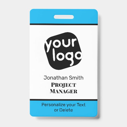 Moderne Minimale Persoonlijke Identiteitskaart van Badge (Voorzijde)