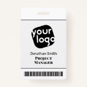 Moderne Minimale Persoonlijke Identiteitskaart van Badge (Voorkant)