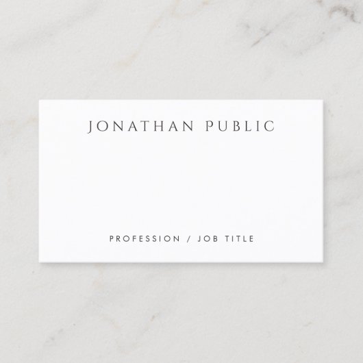 Moderne, minimale persoonlijke, mooie Sjabloon Visitekaartje (Voorkant)