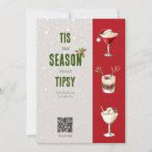 Moderne minimale persoonlijke video qr code kerst feestdagenkaart (Voorkant)