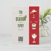 Moderne minimale persoonlijke video qr code kerst feestdagenkaart (Staand voorkant)