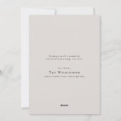 Moderne minimale persoonlijke video qr code kerst feestdagenkaart (Achterkant)