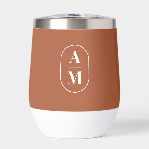 Moderne Minimale Pil Monogram - Terra Cotta