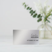 Moderne minimale Platinum White Gold-gradiënt Visitekaartje (Staand voorkant)