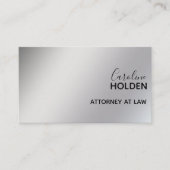 Moderne minimale Platinum White Gold-gradiënt Visitekaartje (Voorkant)