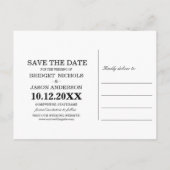 Moderne MINIMALE Portretfoto BEWAAR DE DATUM Aankondigingskaart (Achterkant)