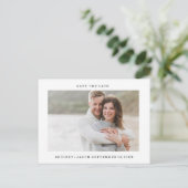 Moderne MINIMALE Portretfoto BEWAAR DE DATUM Aankondigingskaart (Staand voorkant)