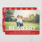 Moderne minimale proeffoto feestdagenkaart (Voorkant / Achterkant)