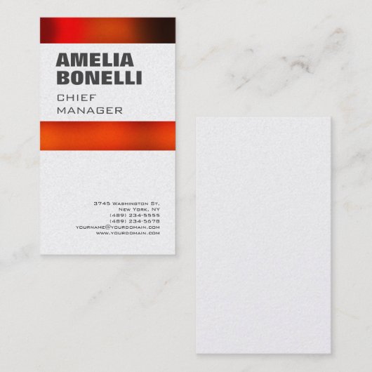 Moderne, minimale Professional Premium Pearl Visitekaartje (Voorkant / Achterkant)