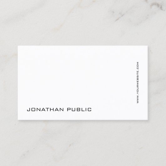 Moderne, minimale professionele artistieke eenvoud visitekaartje (Voorkant)