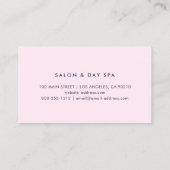 Moderne, minimale professionele blauwe linen en ro visitekaartje (Achterkant)