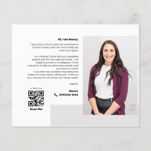 Moderne minimale professionele brochure voor onroe (Achterkant)