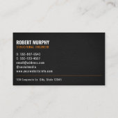 Moderne minimale professionele constructeur visitekaartje (Achterkant)