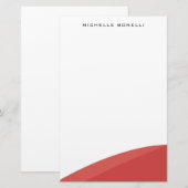 Moderne minimale professionele curves briefpapier (Voorkant / Achterkant)