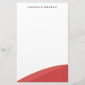 Moderne minimale professionele curves briefpapier (Voorkant)