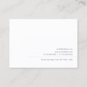 Moderne, minimale professionele eenvoudige Sjabloo Visitekaartje (Achterkant)