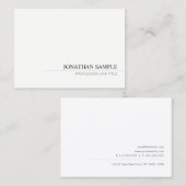 Moderne, minimale professionele eenvoudige Sjabloo Visitekaartje (Voorkant / Achterkant)