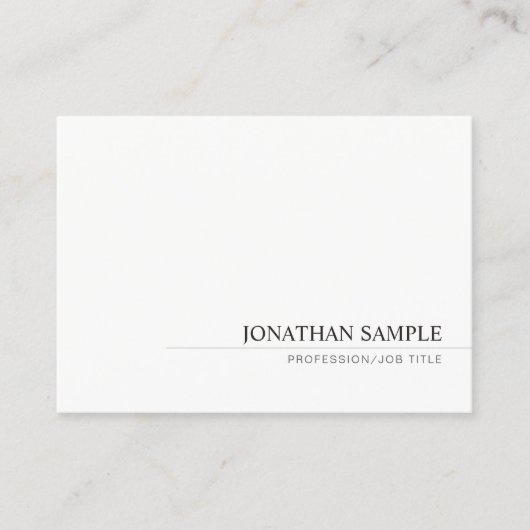Moderne, minimale professionele eenvoudige Sjabloo Visitekaartje (Voorkant)
