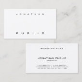 Moderne, minimale professionele, eenvoudige vormge visitekaartje (Voorkant / Achterkant)