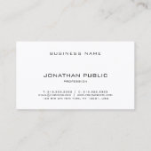 Moderne, minimale professionele, eenvoudige vormge visitekaartje (Achterkant)