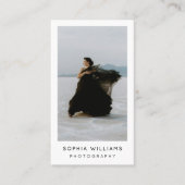 Moderne minimale professionele foto QR-code Visitekaartje (Voorkant)