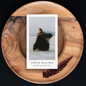 Moderne minimale professionele foto QR-code Visitekaartje