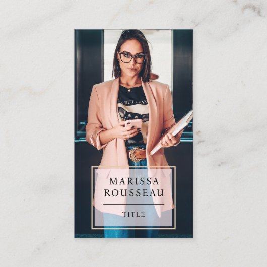 Moderne minimale professionele foto visitekaartje (Voorkant)